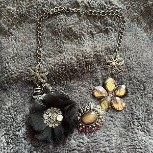 Bold Floral Statement Necklace